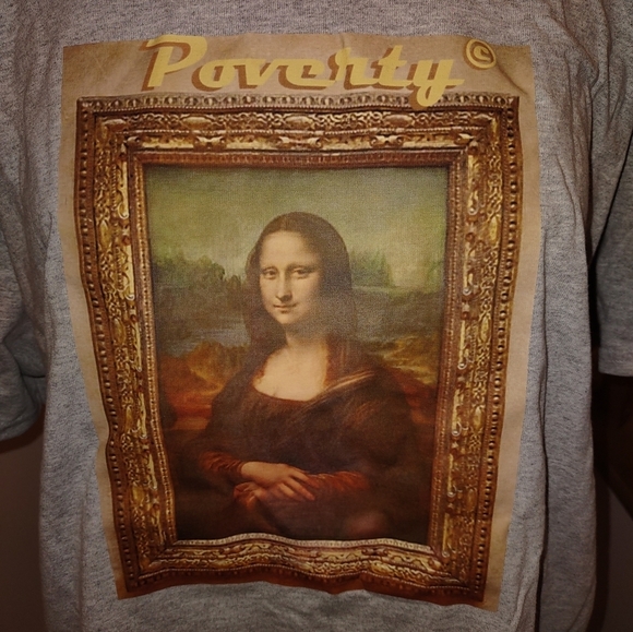 POVERTY Mona Lisa tshirt 👕 - Picture 2 of 4